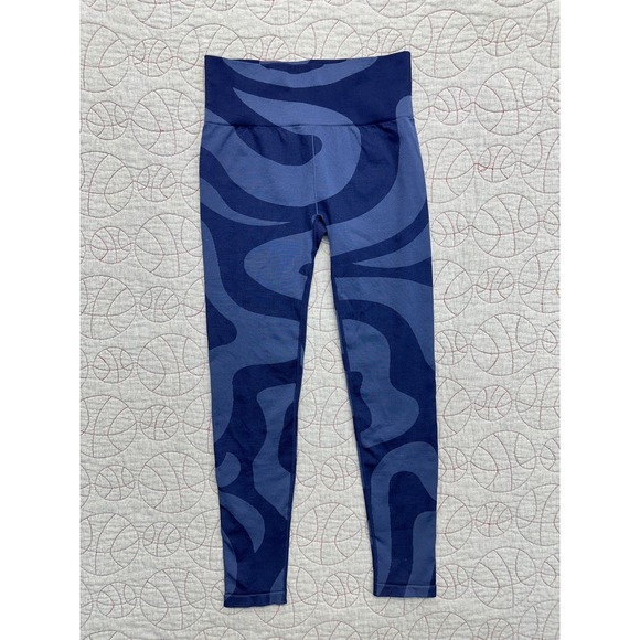 Fabletics Pants - Fabletics Seamless High-Waisted Swirl Legging Blue Abstract / Women's Small